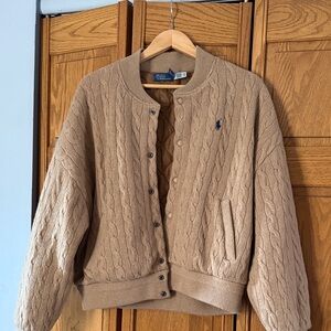 Ralph Lauren Camel Cable Knit Sweater